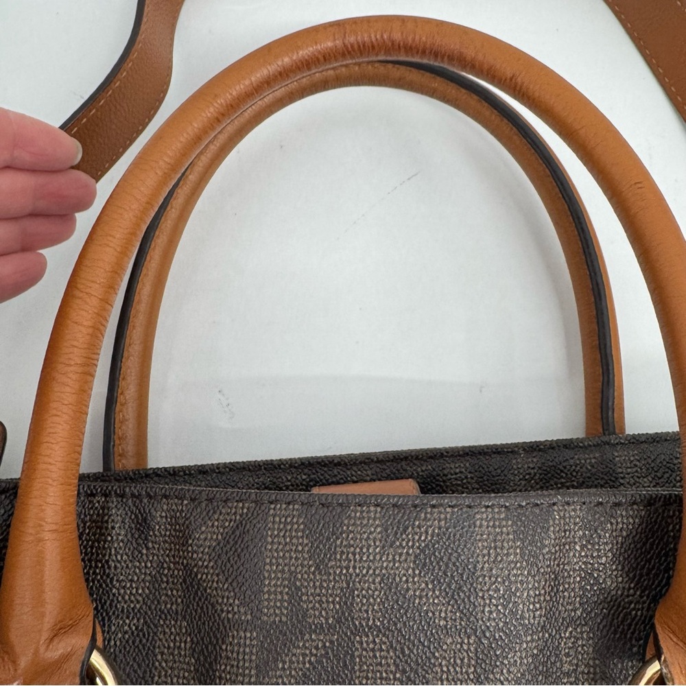 MICHAEL KORS Hamilton Large Shoulder Tote Monogram Brown Bags - Picture 16 of 16